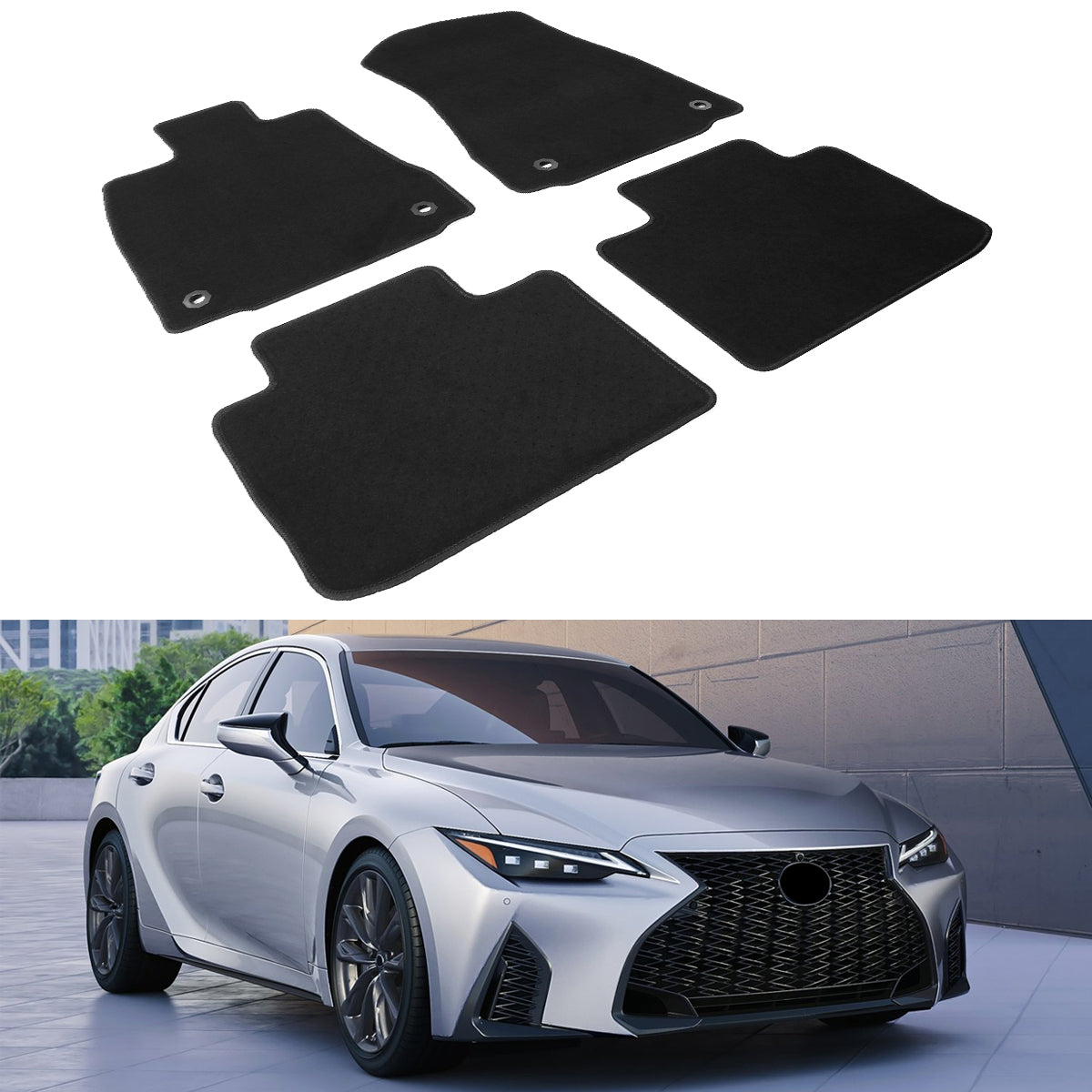 2014-2024 Lexus IS250 IS300 IS350 Nylon Floor Mats Liner Carpet OEM#