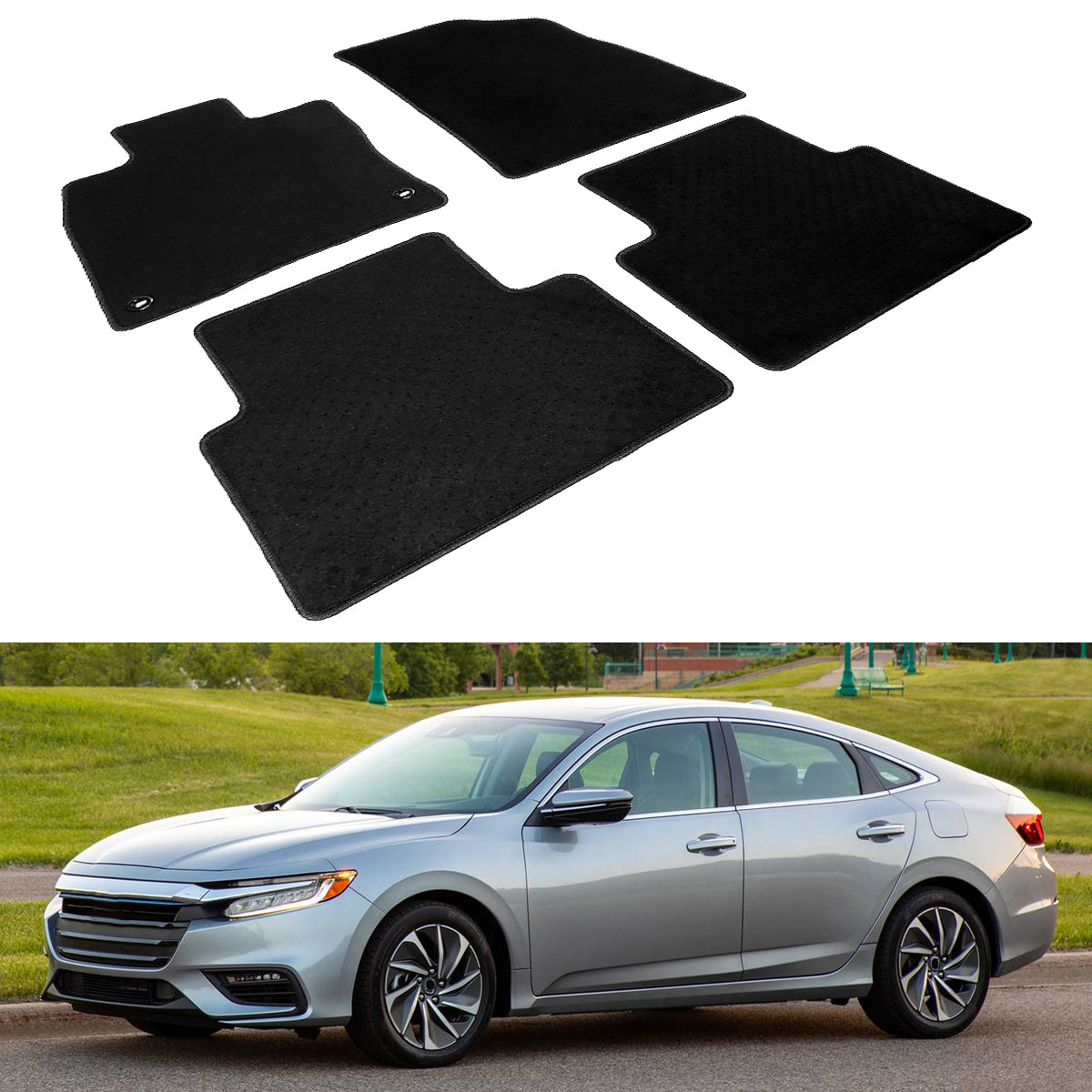 2019-2022 Honda Insight Nylon Floor Mats Liner Front Rear Carpet