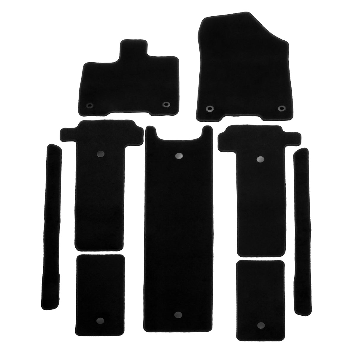 2021-2025 Toyota Sienna Floor Mats Liner Front Rear Carpets 9PC