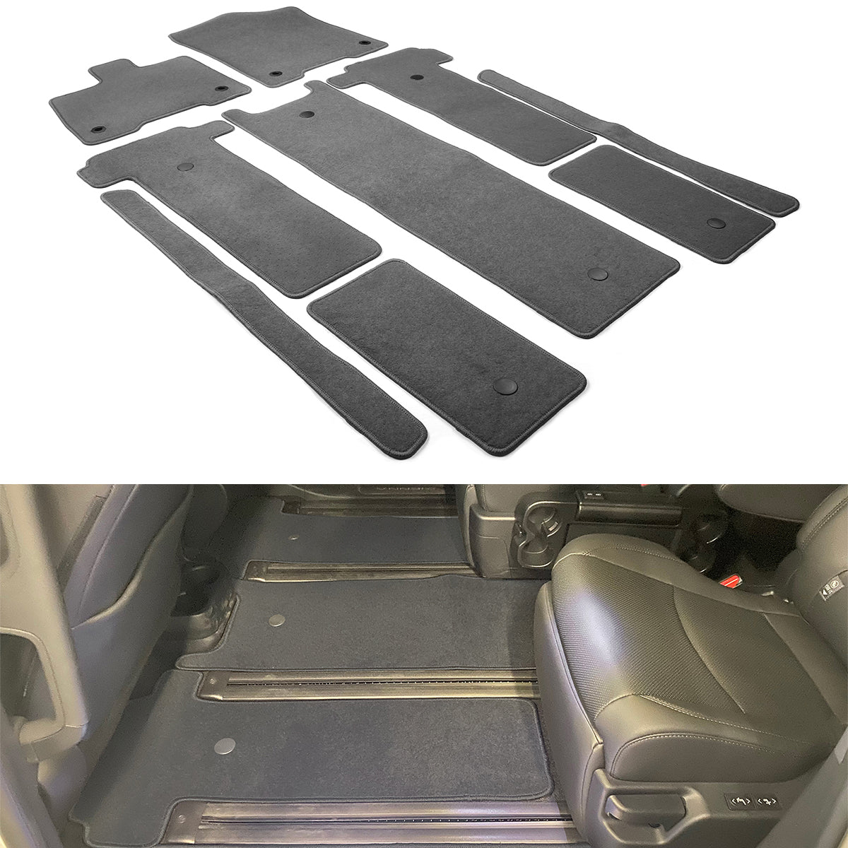 2021-2025 Toyota Sienna Floor Mats Liner Front Rear Carpets 9PC