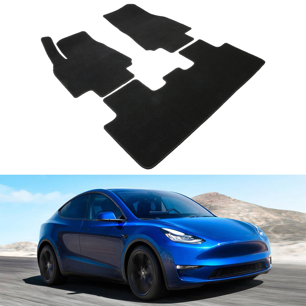2020-2024 Tesla Model Y OE Front Rear Floor Mats Carpets