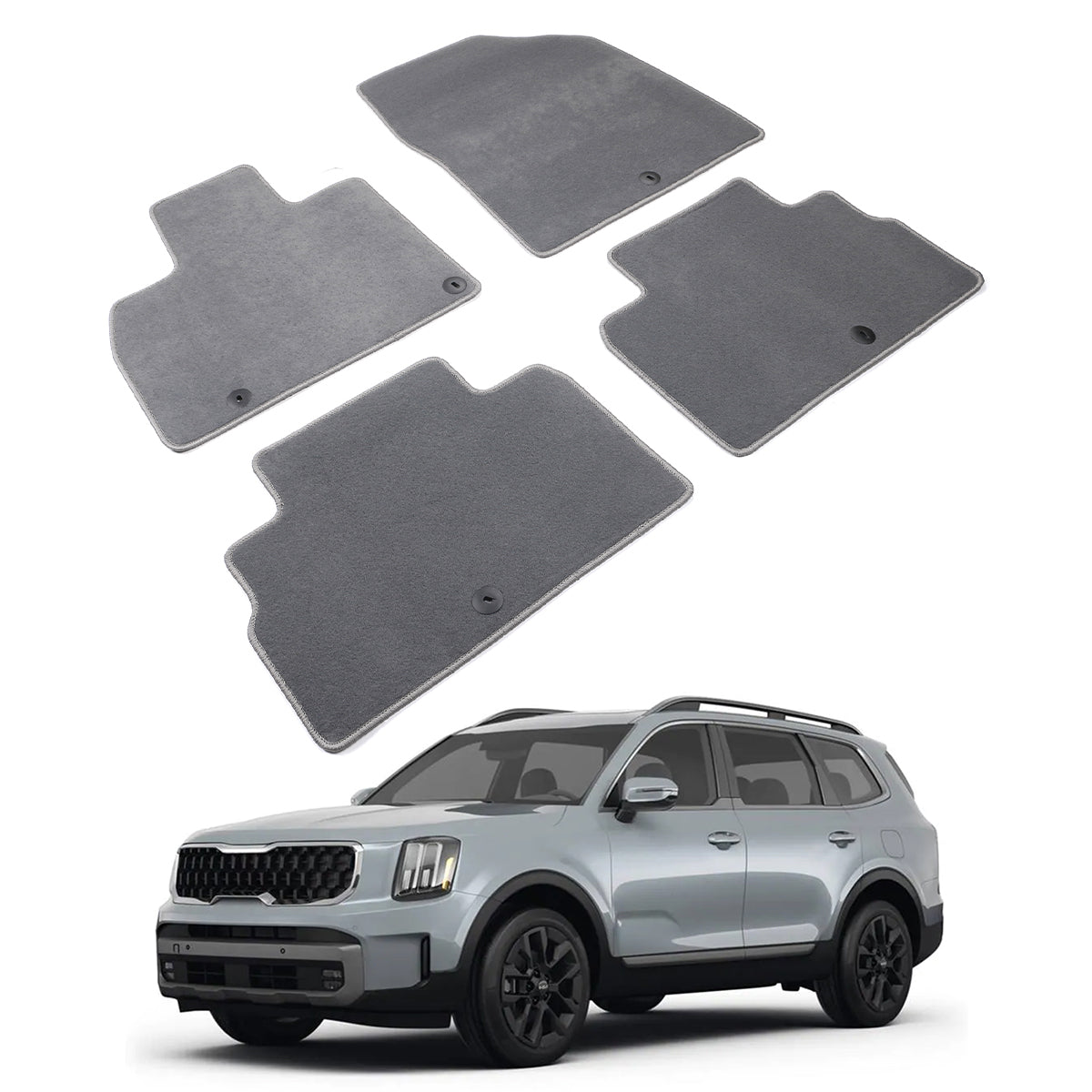 2020-2024 Kia Telluride OE Front Rear Floor Mats Carpets Nylon