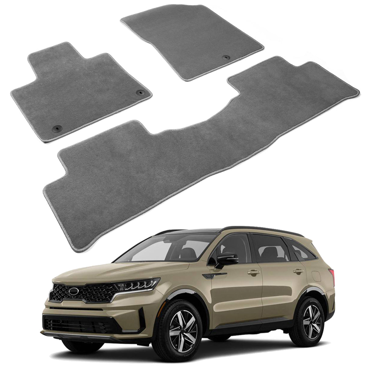 2021-2025 Kia Sorento OE Front Rear Floor Mats Carpets Nylon