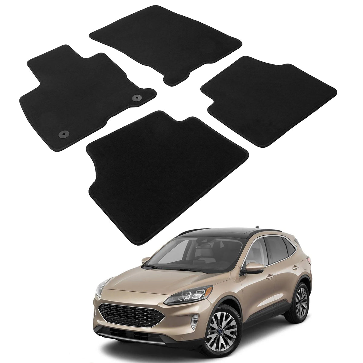2020-2023 Ford Escape 4DR OE Front Rear Floor Mat Carpet Nylon