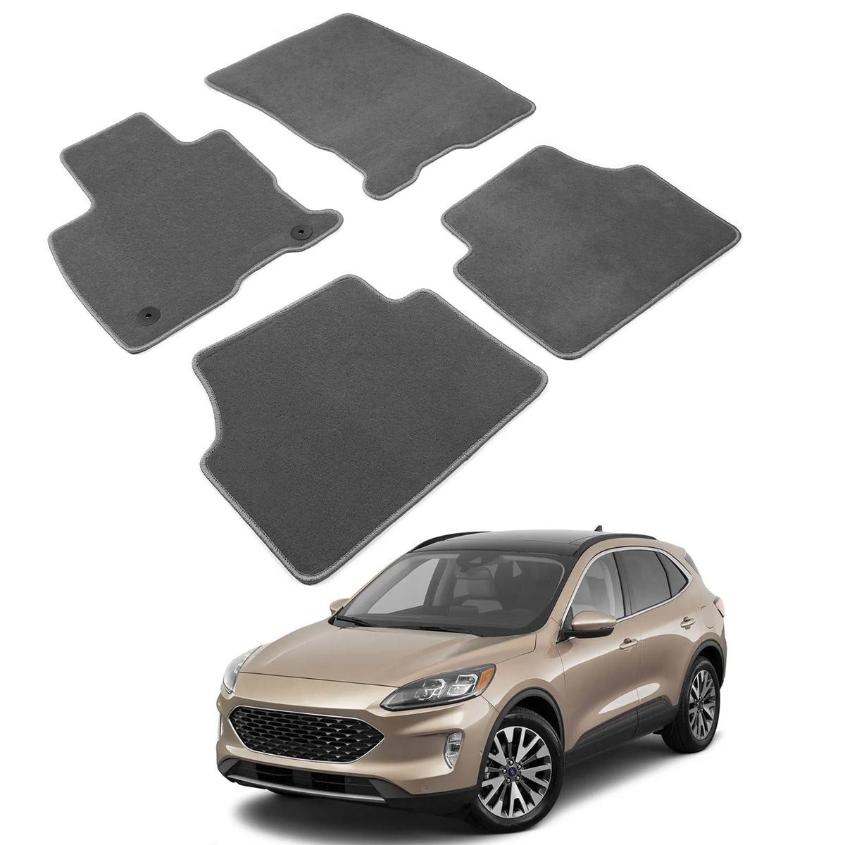 2020-2023 Ford Escape 4DR OE Front Rear Floor Mat Carpet Nylon