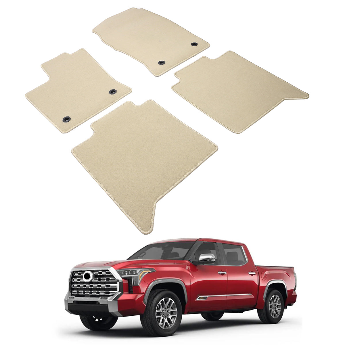 2022-2024 Toyota Tundra Crewmax OE Front Rear Floor Mat Nylon