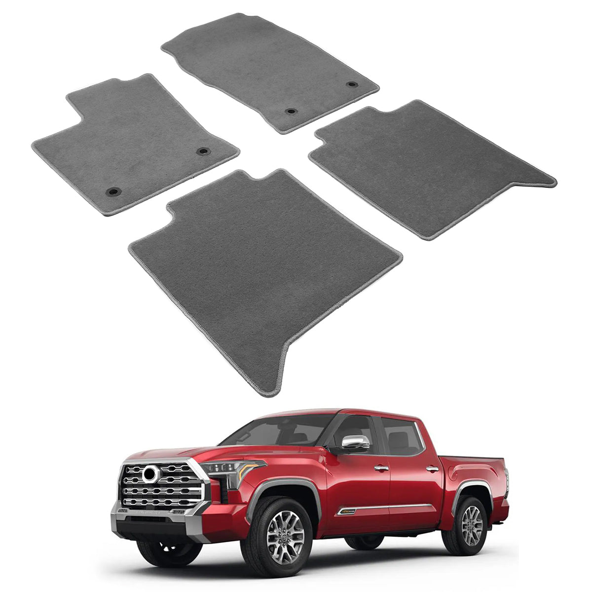 2022-2024 Toyota Tundra Crewmax OE Front Rear Floor Mat Nylon