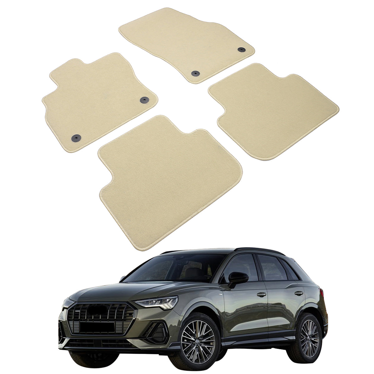 2019-2024 Audi Q3 F3 4PCS Front Rear Car Floor Mats Carpet Nylon