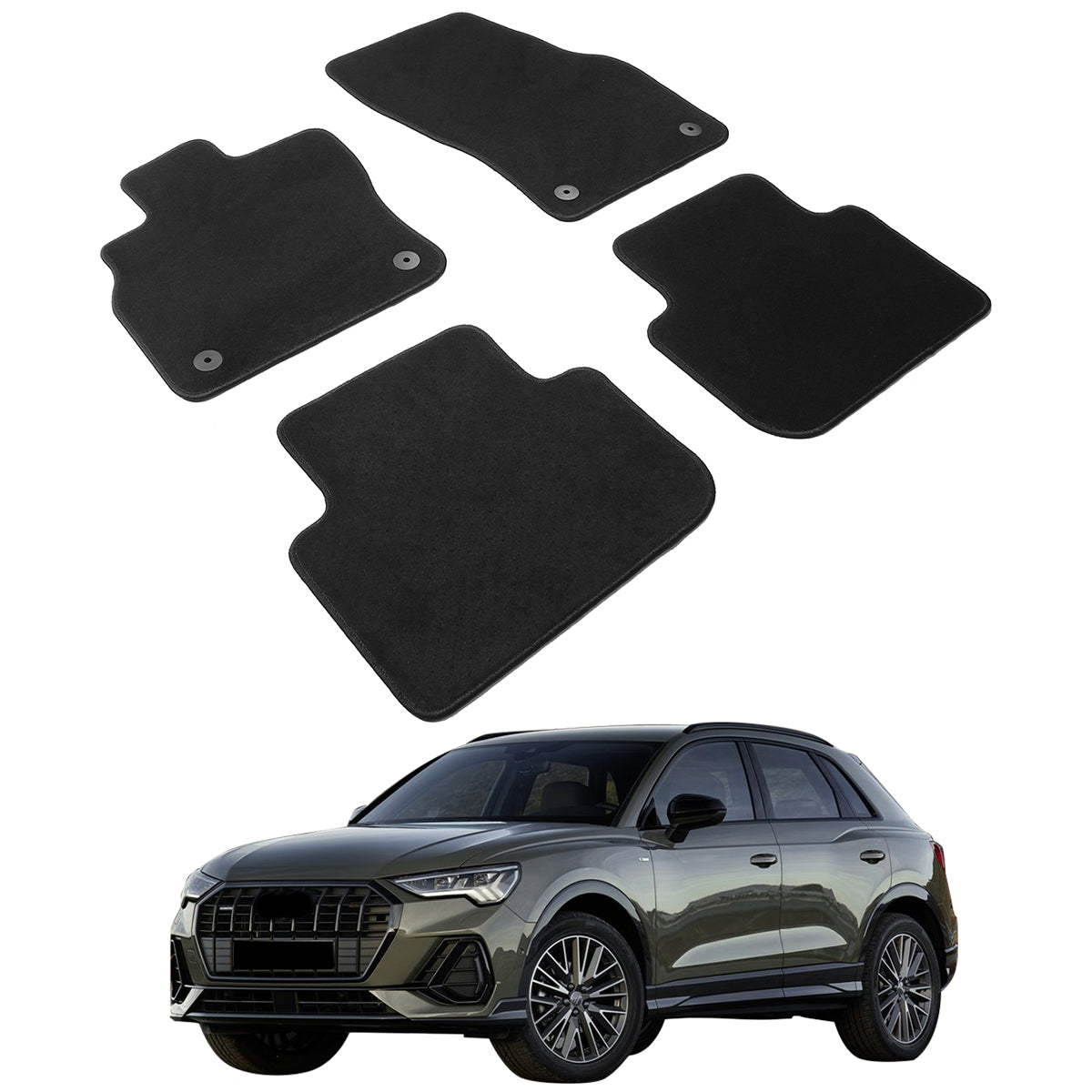 2019-2024 Audi Q3 F3 4PCS Front Rear Car Floor Mats Carpet Nylon