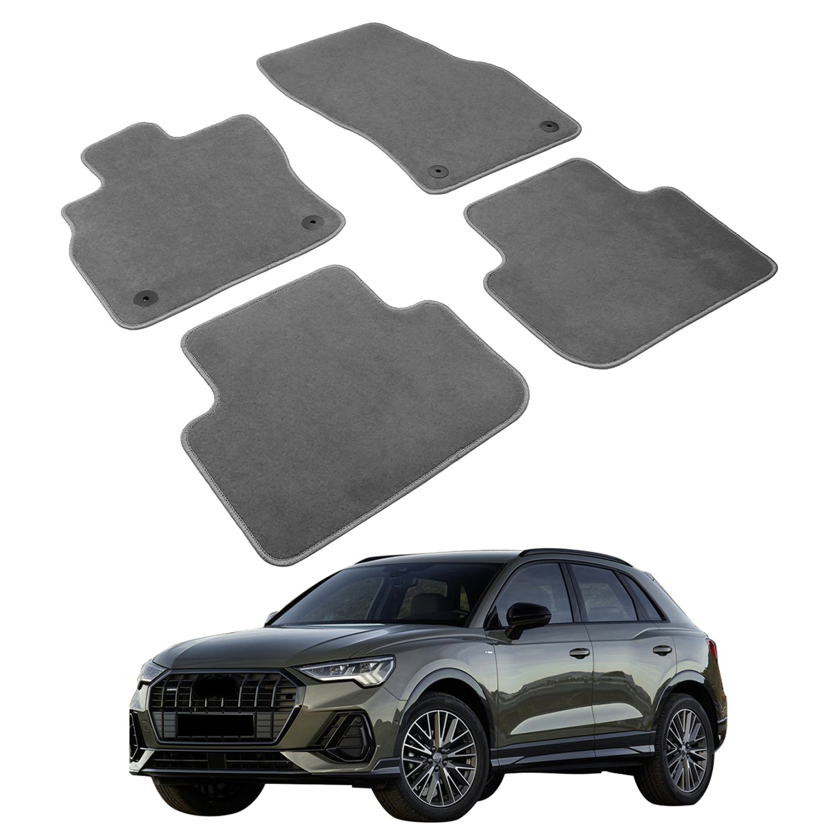 2019-2024 Audi Q3 F3 4PCS Front Rear Car Floor Mats Carpet Nylon
