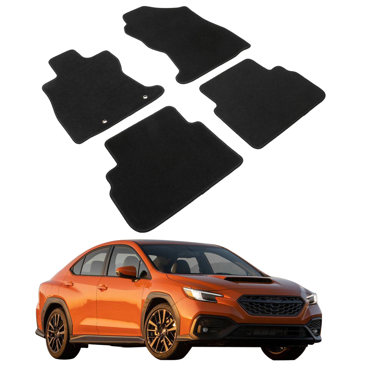 2022-2025 Subaru WRX 4PCS Front Rear Car Floor Mats Carpet Nylon