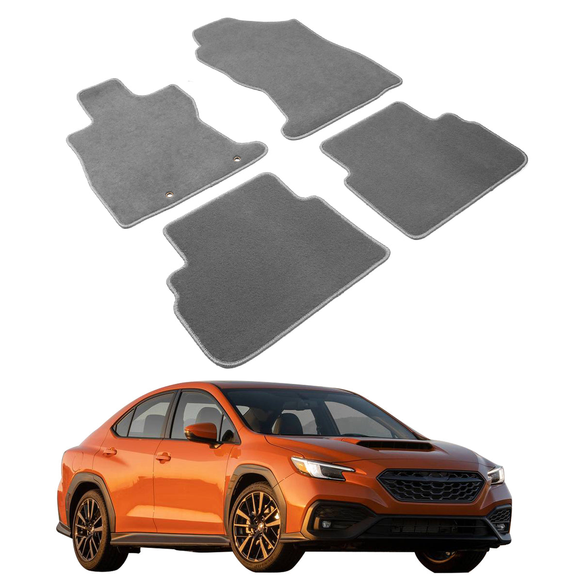 2022-2025 Subaru WRX 4PCS Front Rear Car Floor Mats Carpet Nylon