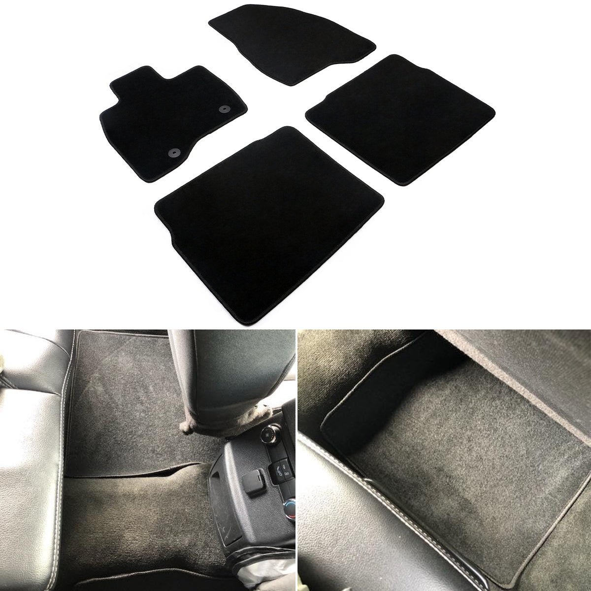 2015-2019 Ford Explorer 4PCS Front Rear Floor Mats Carpet Nylon