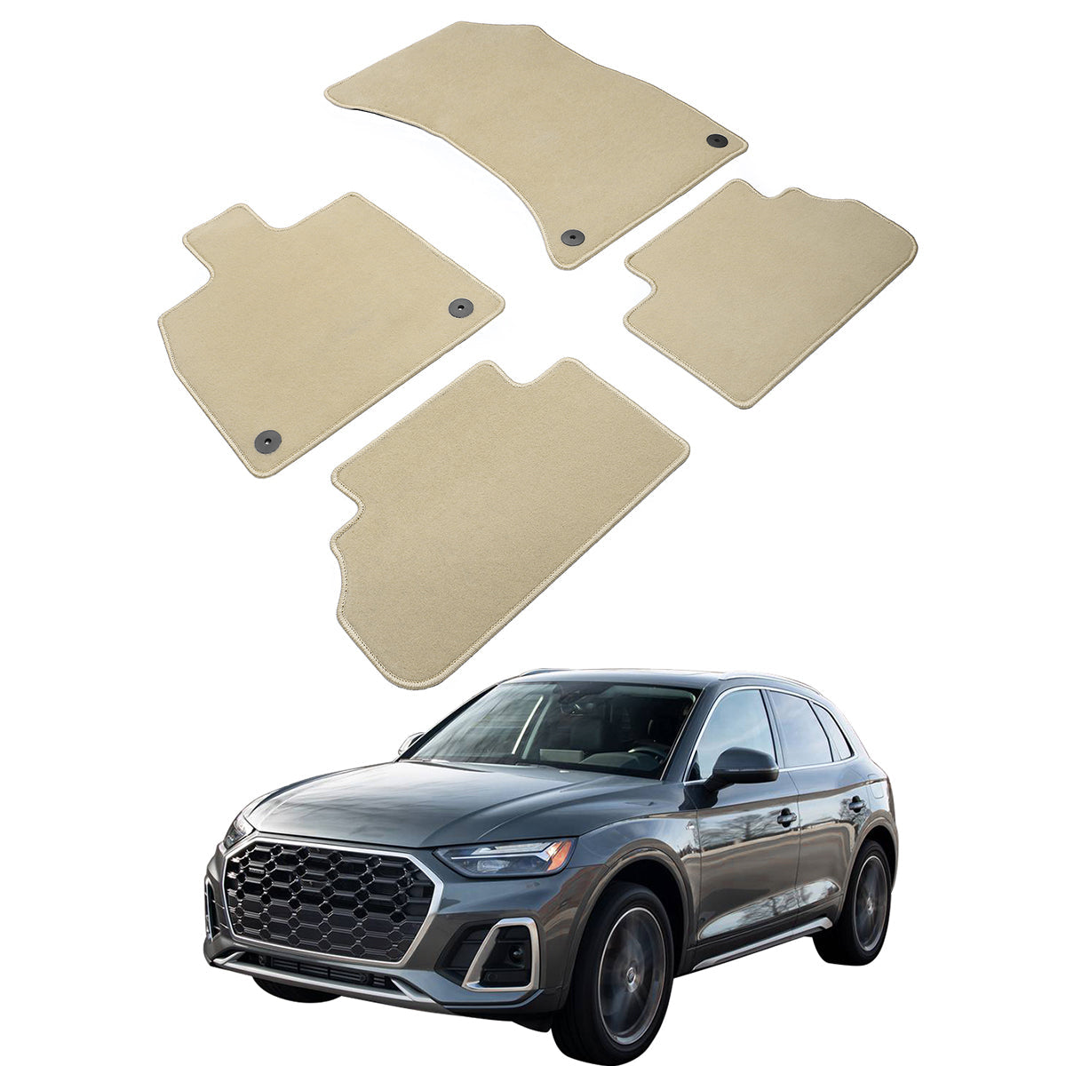 2018-2023 Audi Q5 4PCS Front Rear Car Floor Mats Carpet Nylon