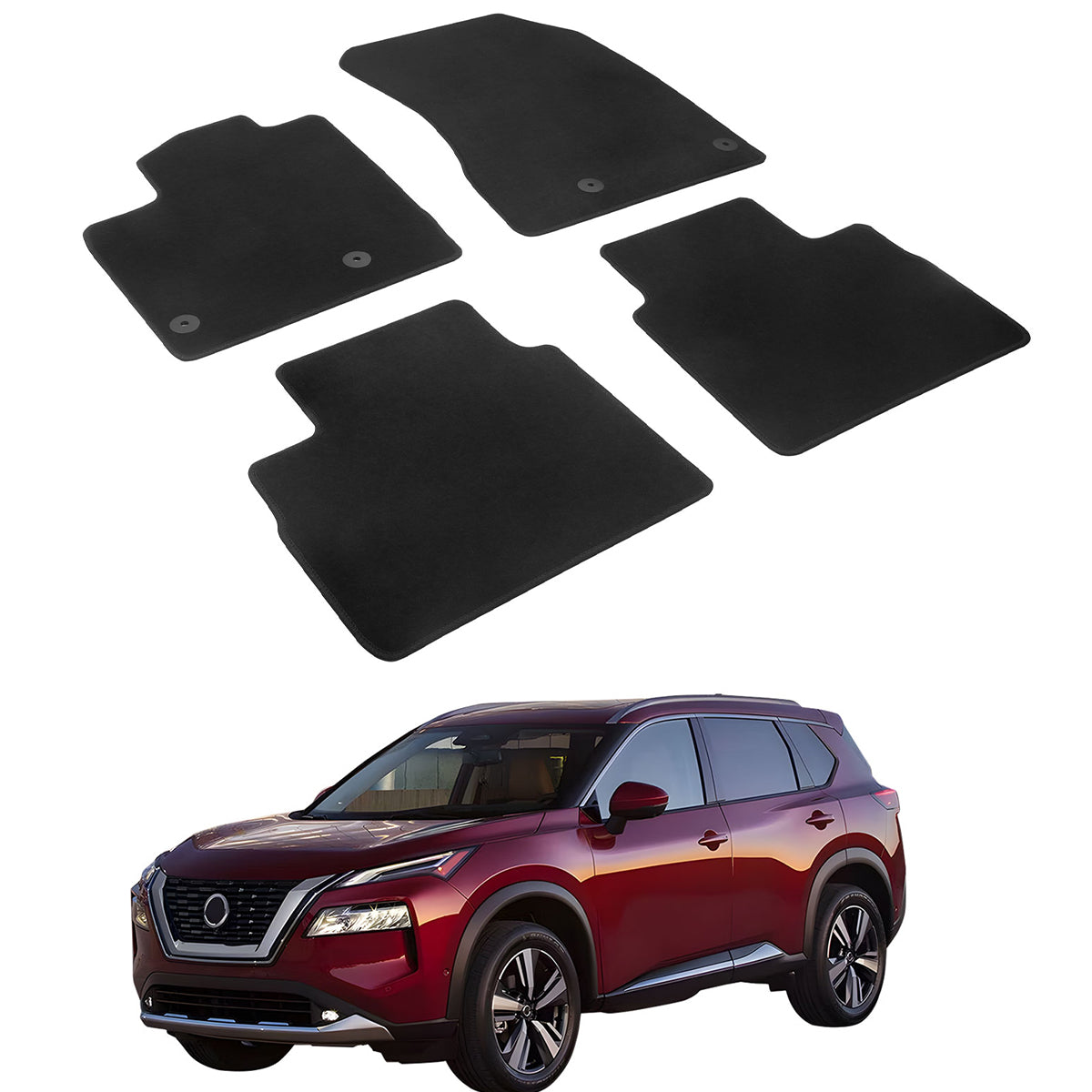 2021-2025 Nissan Rogue Floor Mats Front Rear Carpets Liner