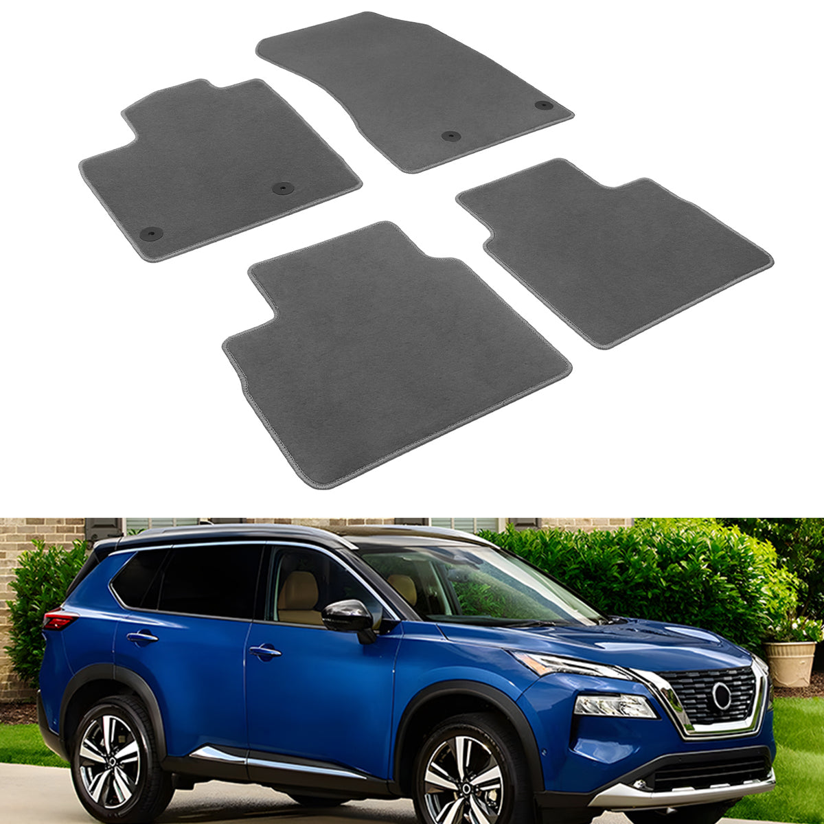 2021-2025 Nissan Rogue Floor Mats Front Rear Carpets Liner