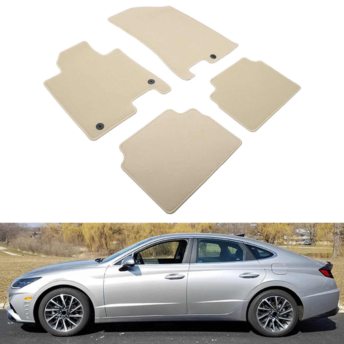 2020-2025 Hyundai Sonata & 2021-2025 Kia K5 OE Floor Mats Nylon