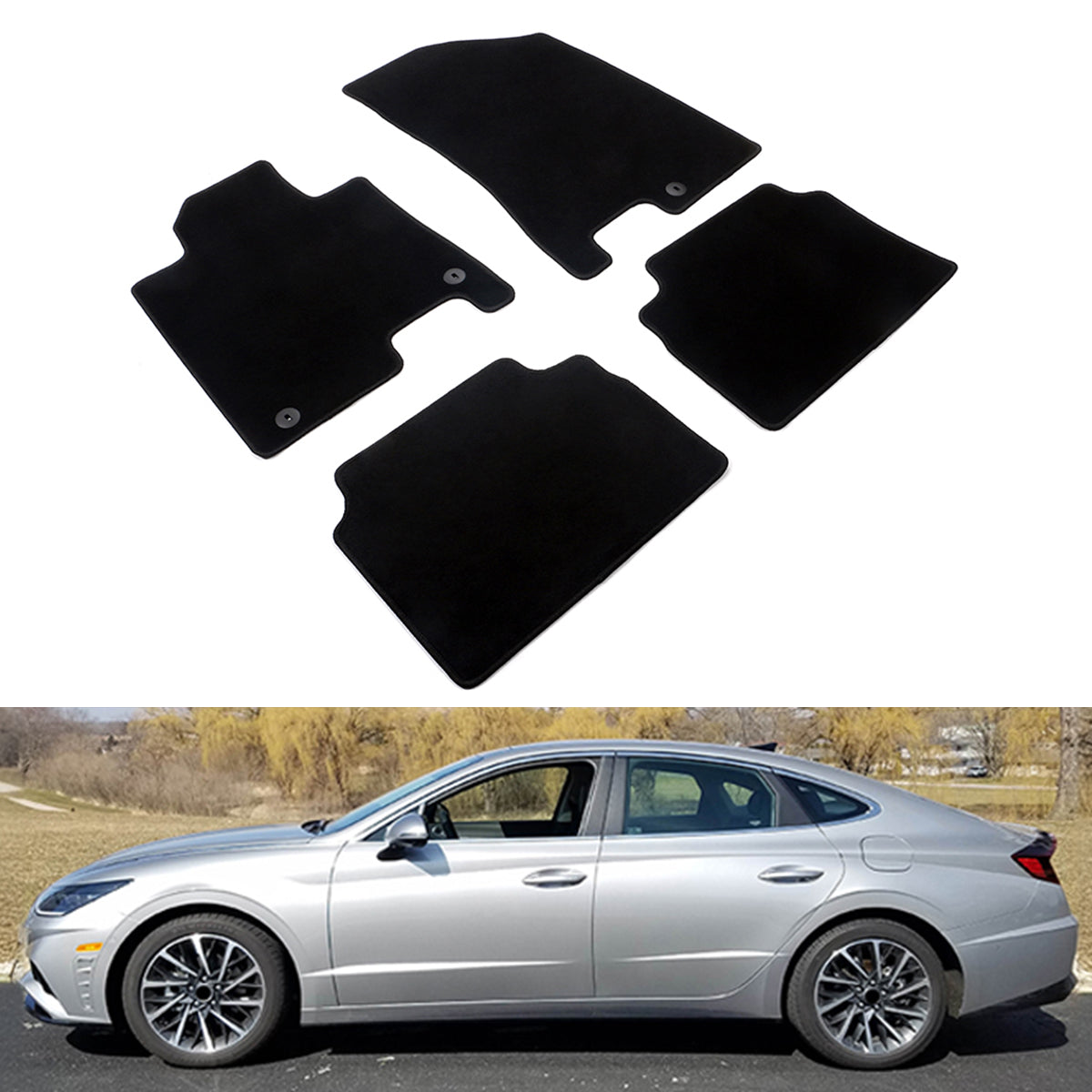 2020-2025 Hyundai Sonata & 2021-2025 Kia K5 OE Floor Mats Nylon
