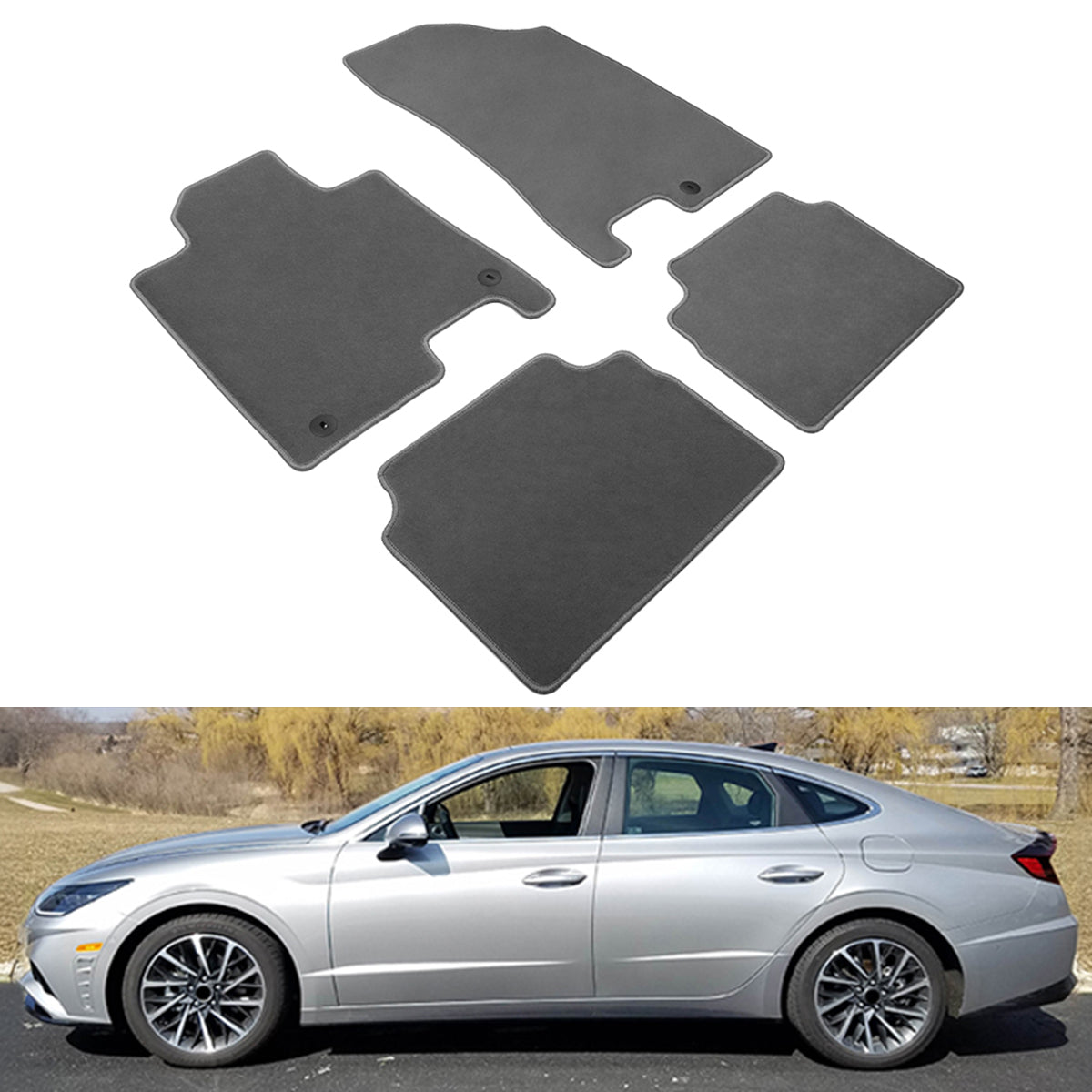 2020-2025 Hyundai Sonata & 2021-2025 Kia K5 OE Floor Mats Nylon