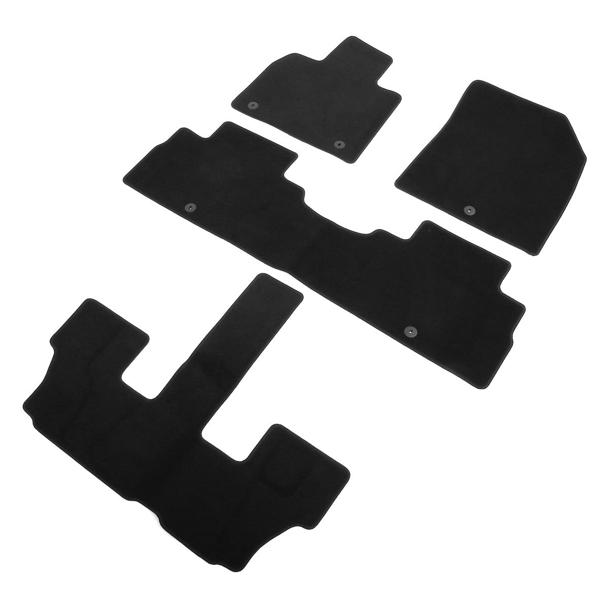 2020-2025 Hyundai Palisade 7/8-Seat Black Front Rear Floor Mats Nylon