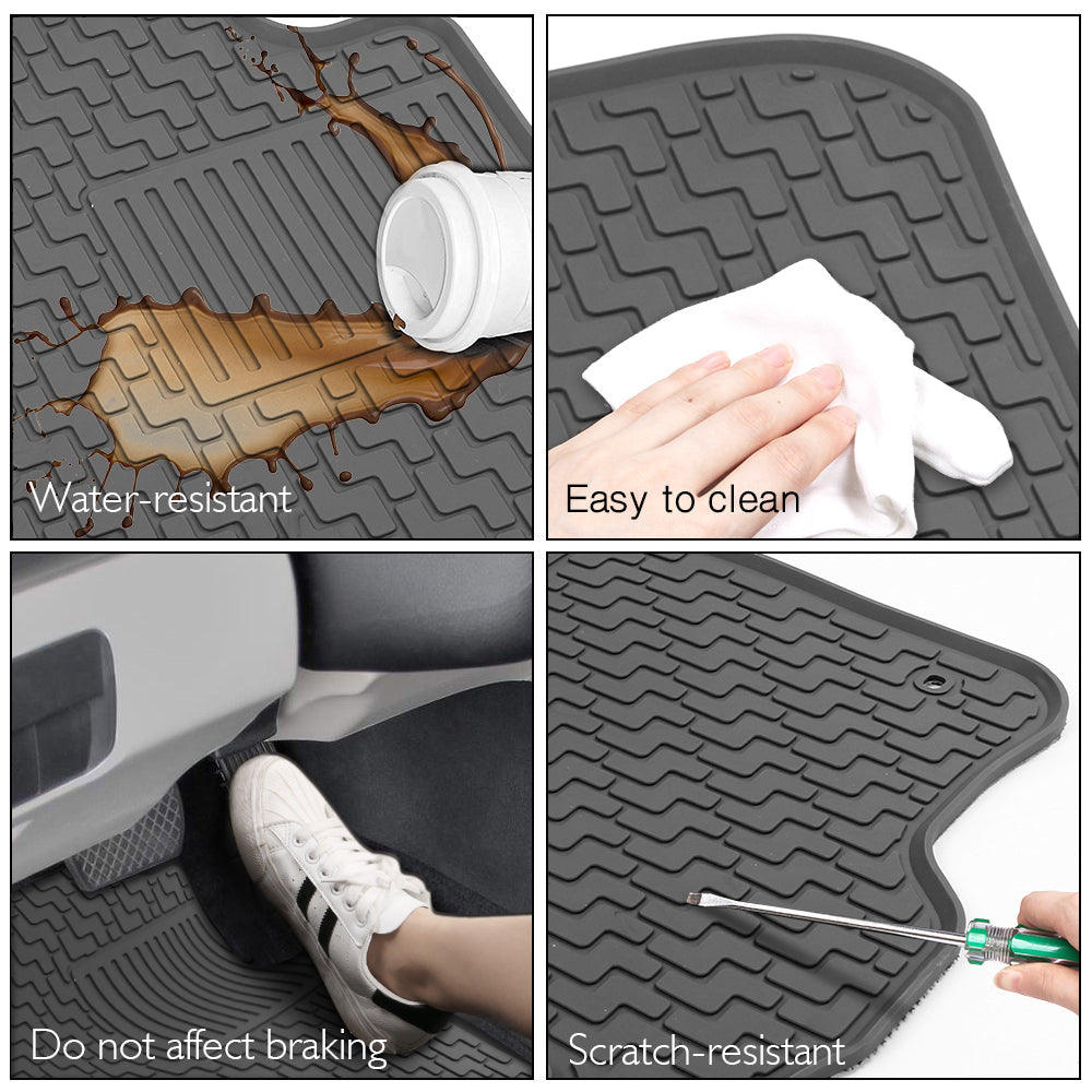 2008-2012 Honda Accord 4DR Latex Floor Mat All Weather Car Carpet