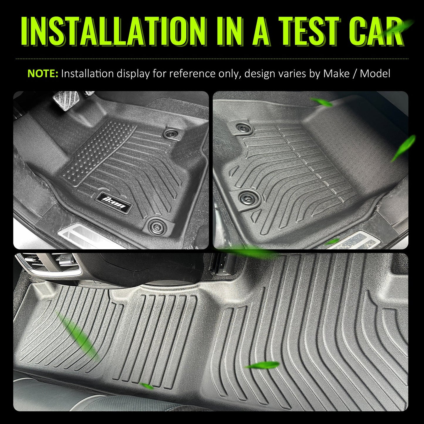 2019-2025 Acura RDX 5-Seat 3D Floor Mats All Weather TEP Carpets 3PCS