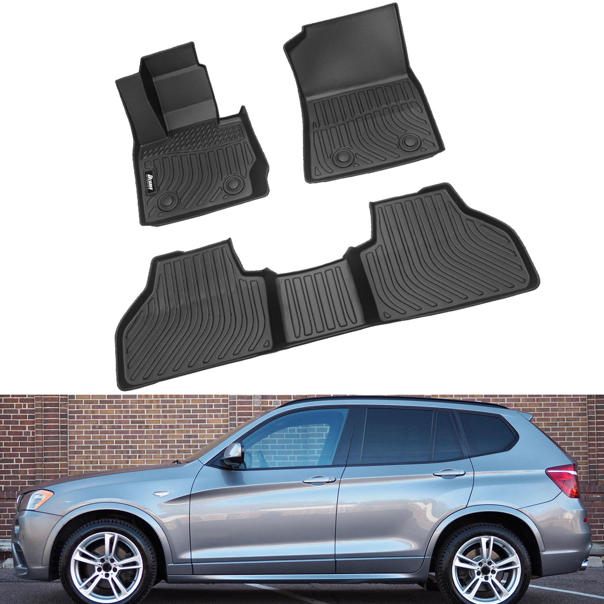 2011-2017 BMW X3 F25 2015-2018 X4 F26 3D Floor Mats TEP Carpets 3PCS