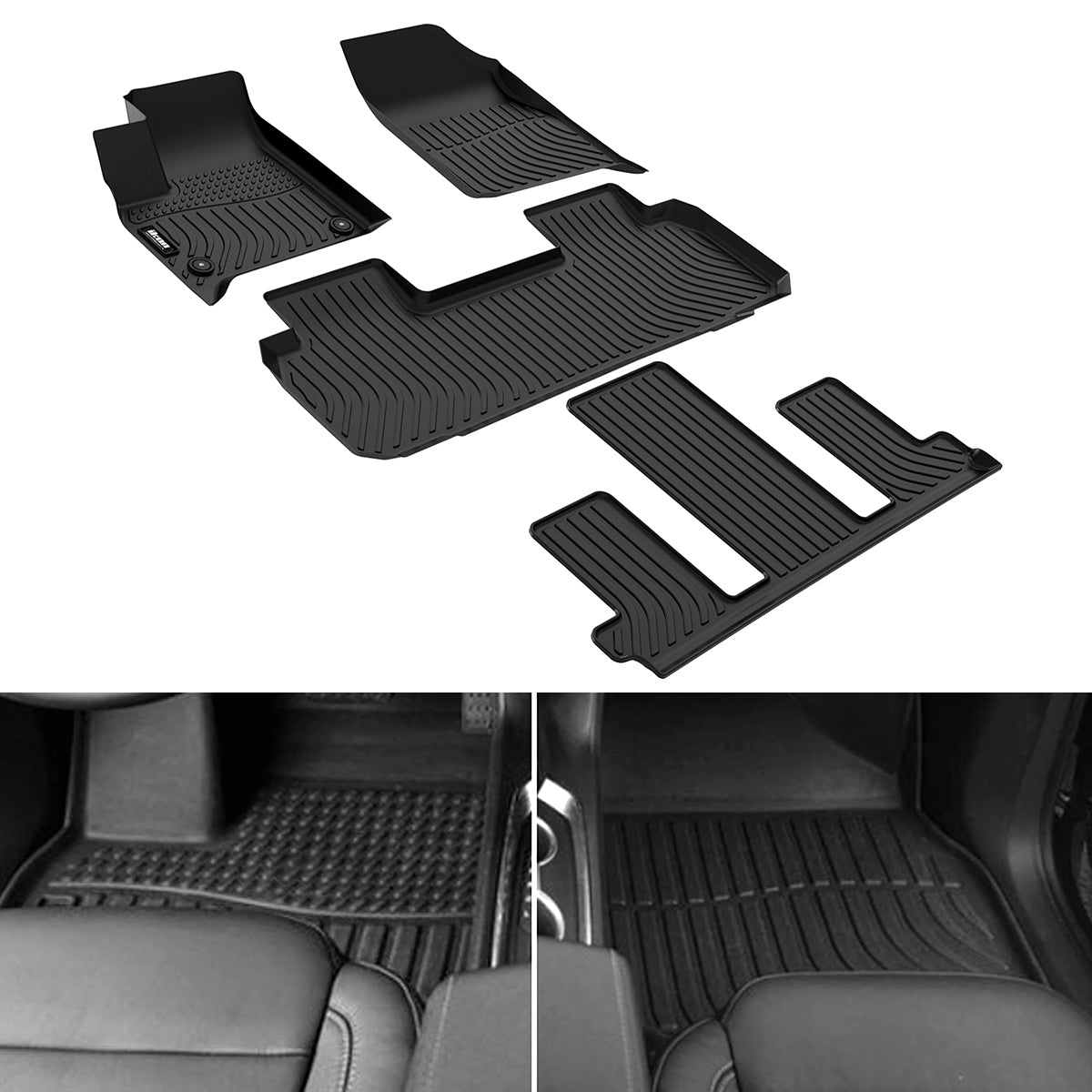 2018-2024 Chevy Traverse 7 Seats 3D Floor Mats All Weather TEP Carpets