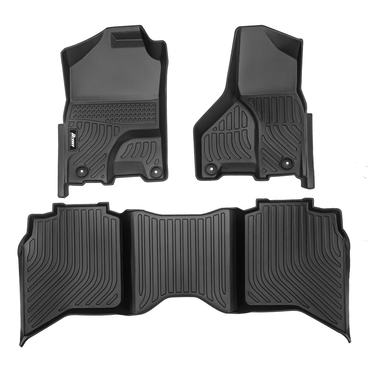 2012-2024 Ram 1500/2500/3500 Crew Cab 3D Floor Mats Carpets Liner TPE