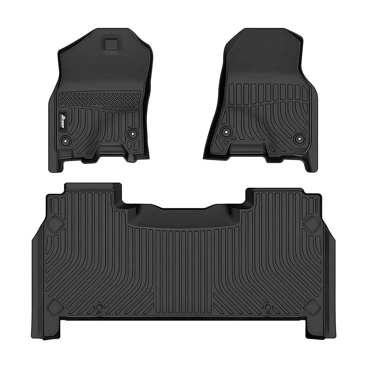 Car Floor Mat for 2019-2024 Ram 1500 Crew Cab All Weather 3D  TPE 3PC