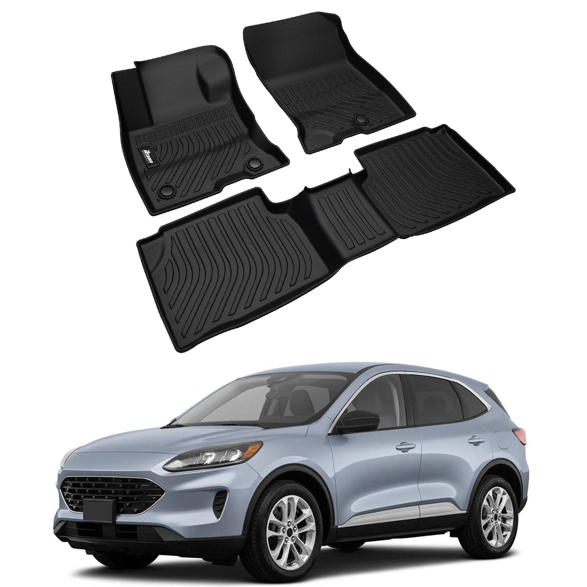 2020-2025 Ford Escape Hybrid 3D Floor Mats All Weather Carpets - TPE