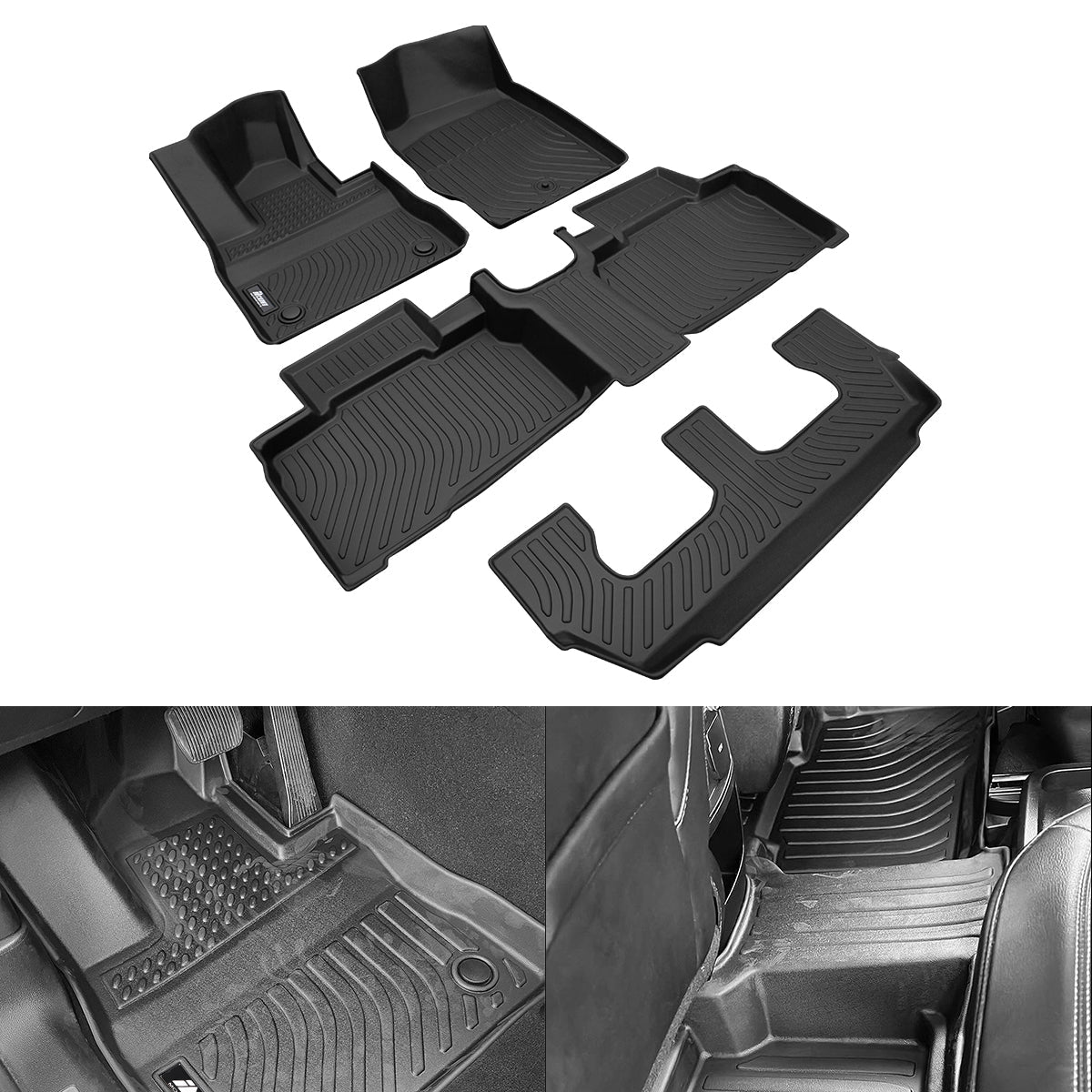 2020-2025 Ford Explorer 7 Seats 3D Floor Mats Heavy Duty Carpets TPE