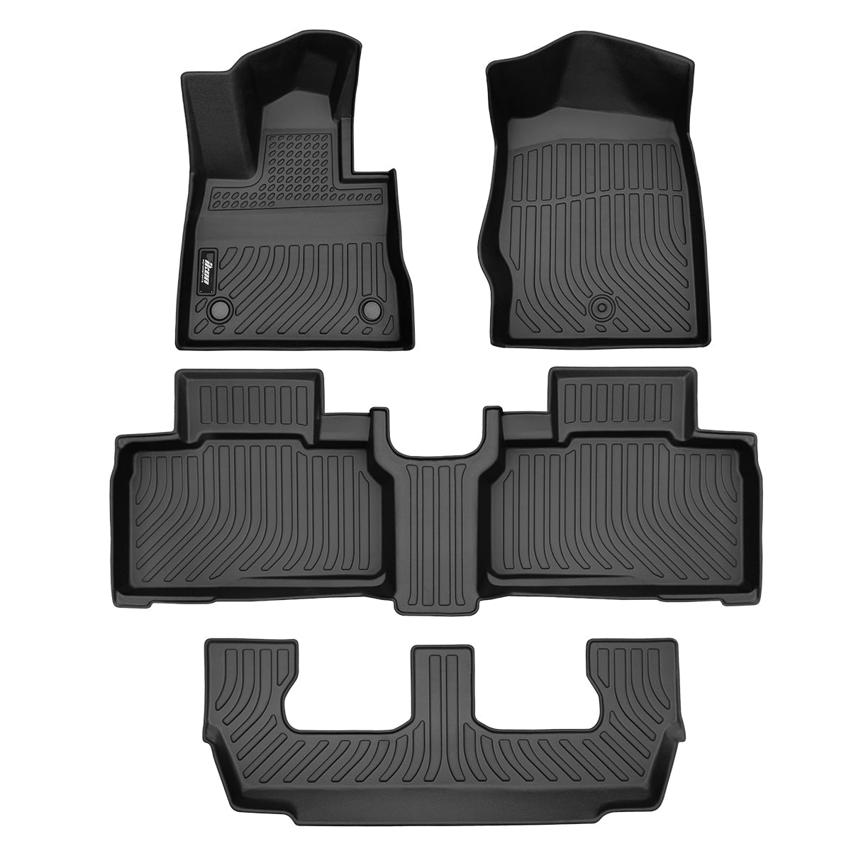 2020-2025 Ford Explorer 7 Seats 3D Floor Mats Heavy Duty Carpets TPE