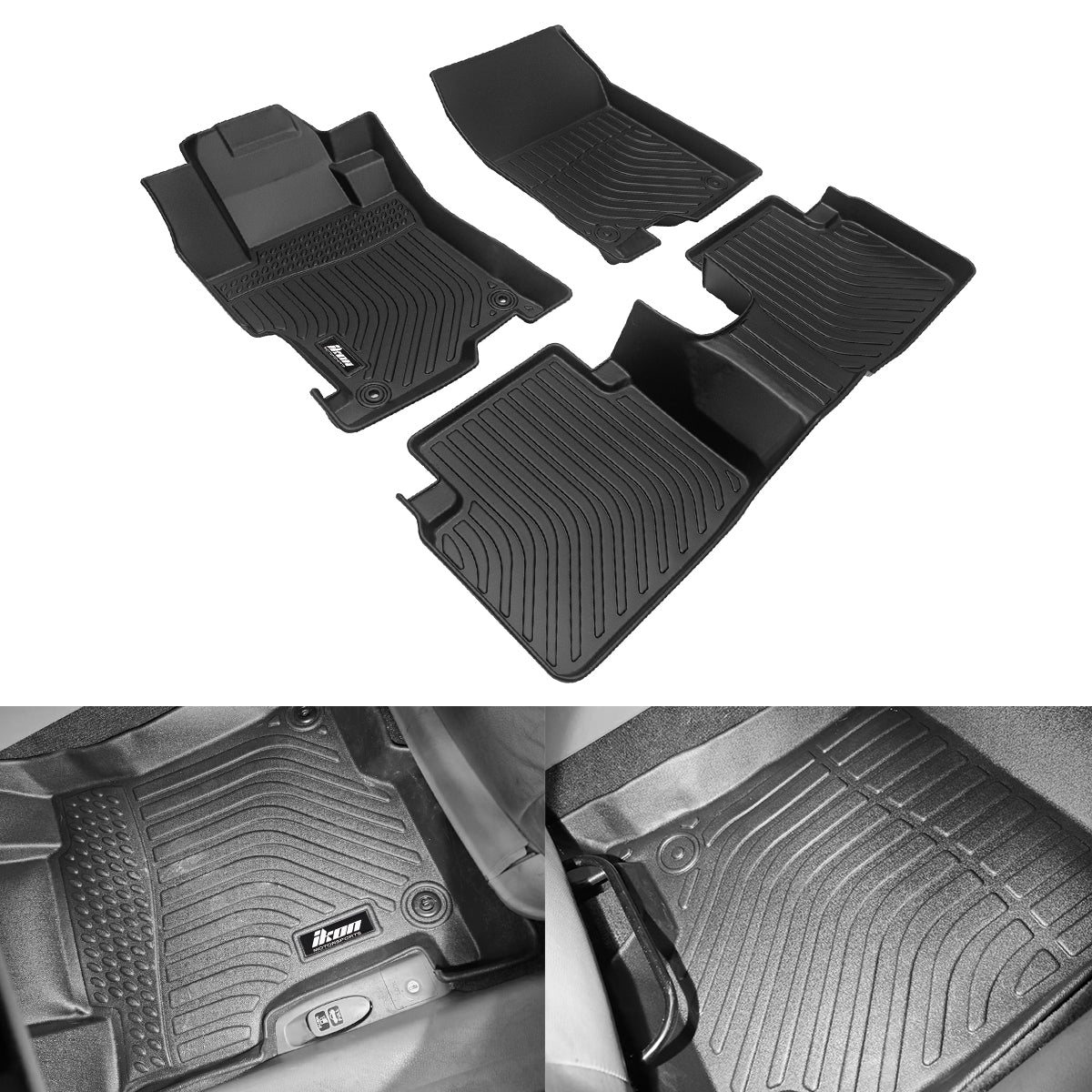 Car Floor Mat for 2008-2012 Honda Accord All Weather 3D Molded  TPE