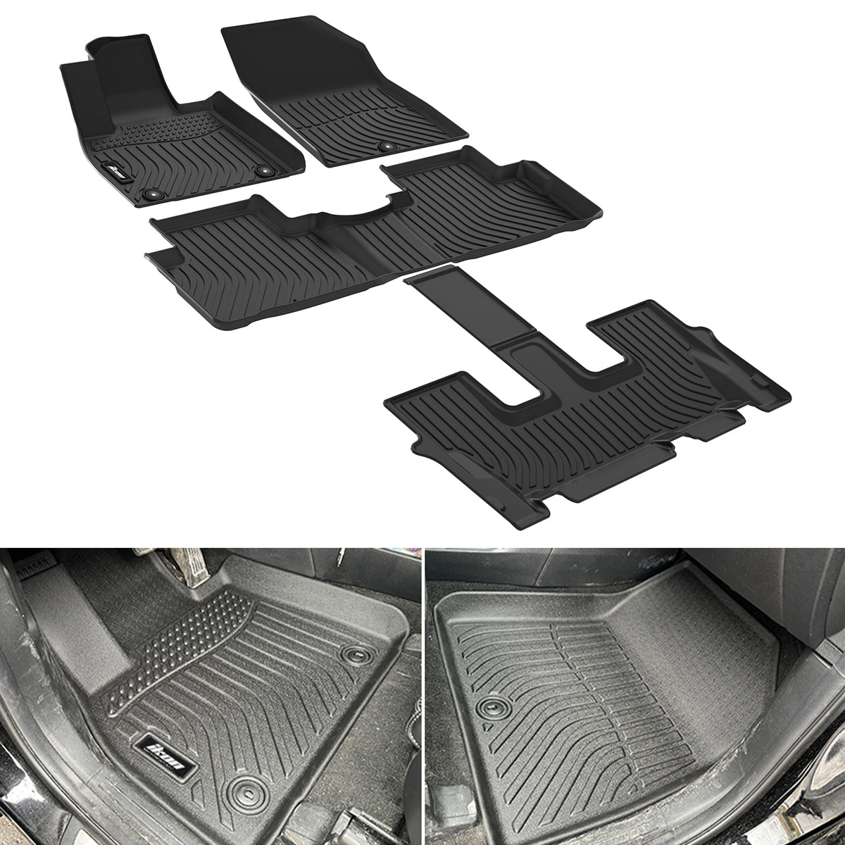 2020-2025 Hyundai Palisade 7& 8 Seats Heavy Duty TPE Floor Mats Liners