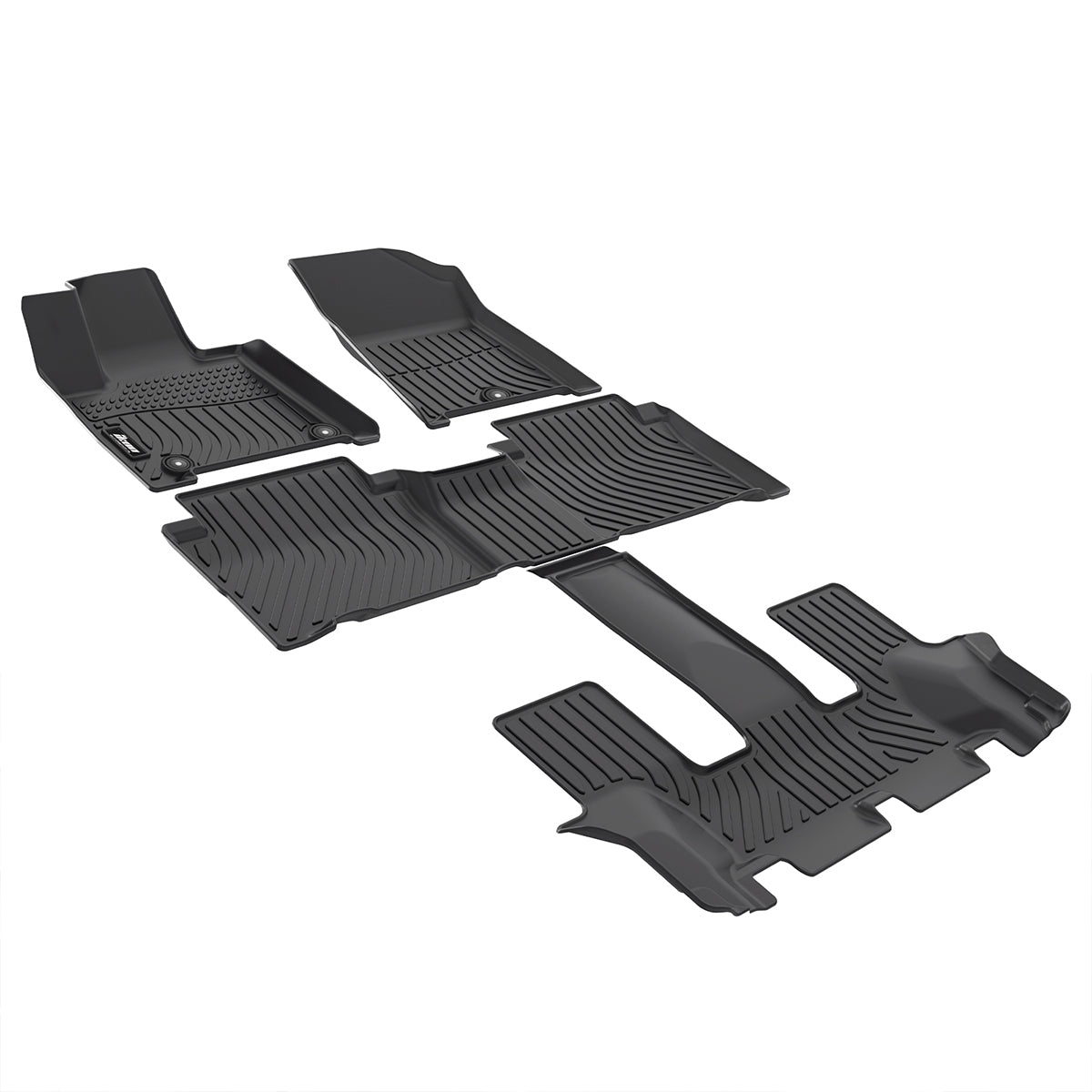 2024-2025 Hyundai Santa Fe Hybrid 3D Floor Mats All Weather Carpet TPE