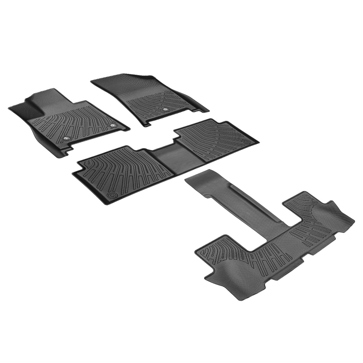 2024-2025 Hyundai Santa Fe Hybrid 3D Molded All Weather Floor Mats TPE