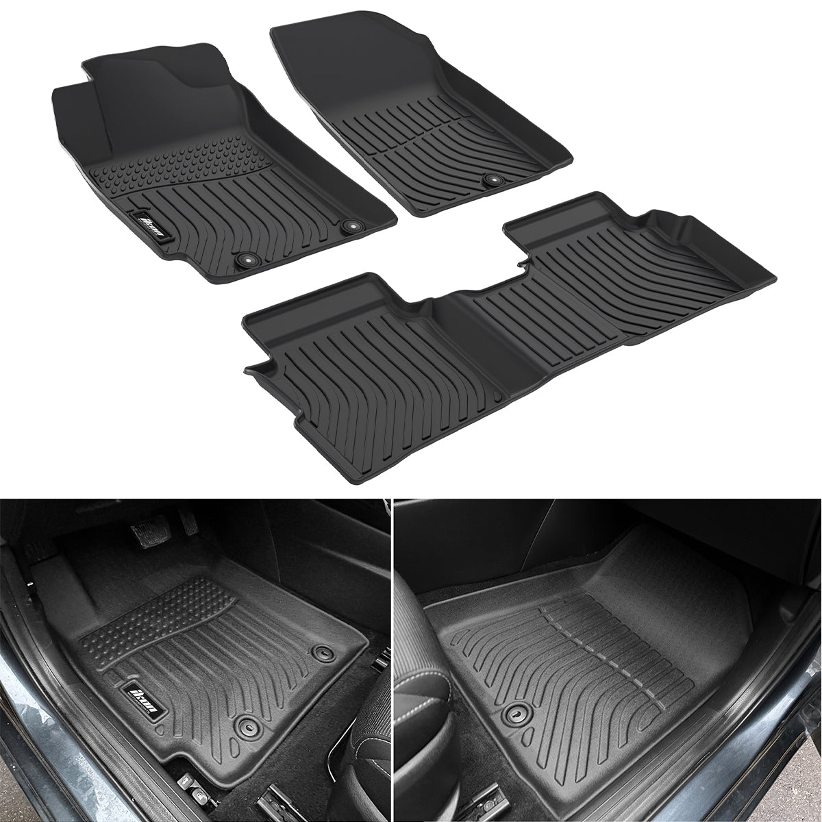 2019-2024 Kia Forte 3D Molded Floor Mats All Weather Carpet TPE 3PCS