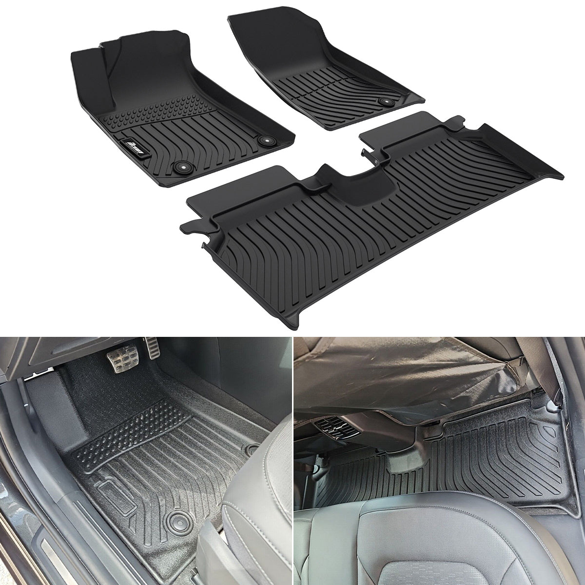 2023-2024 Kia Niro EV Floor Mats All Weather TPE 3D Carpets Liner 3PC