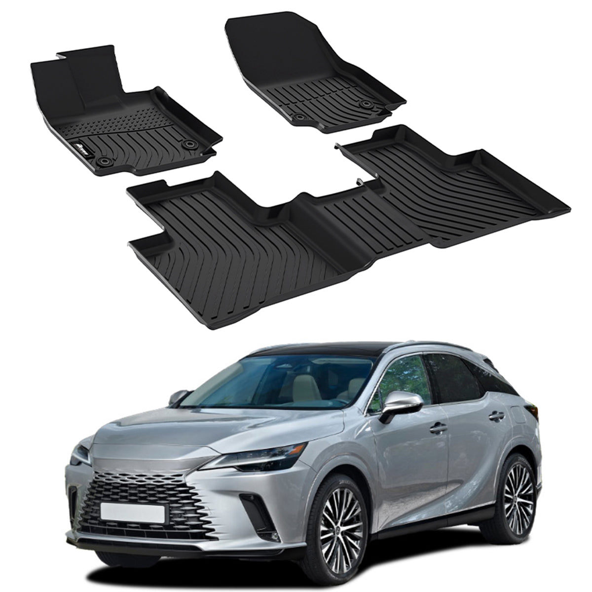 2023-2025 Lexus RX350 RX450h+ Floor Mats All Weather TPE 3D Carpets