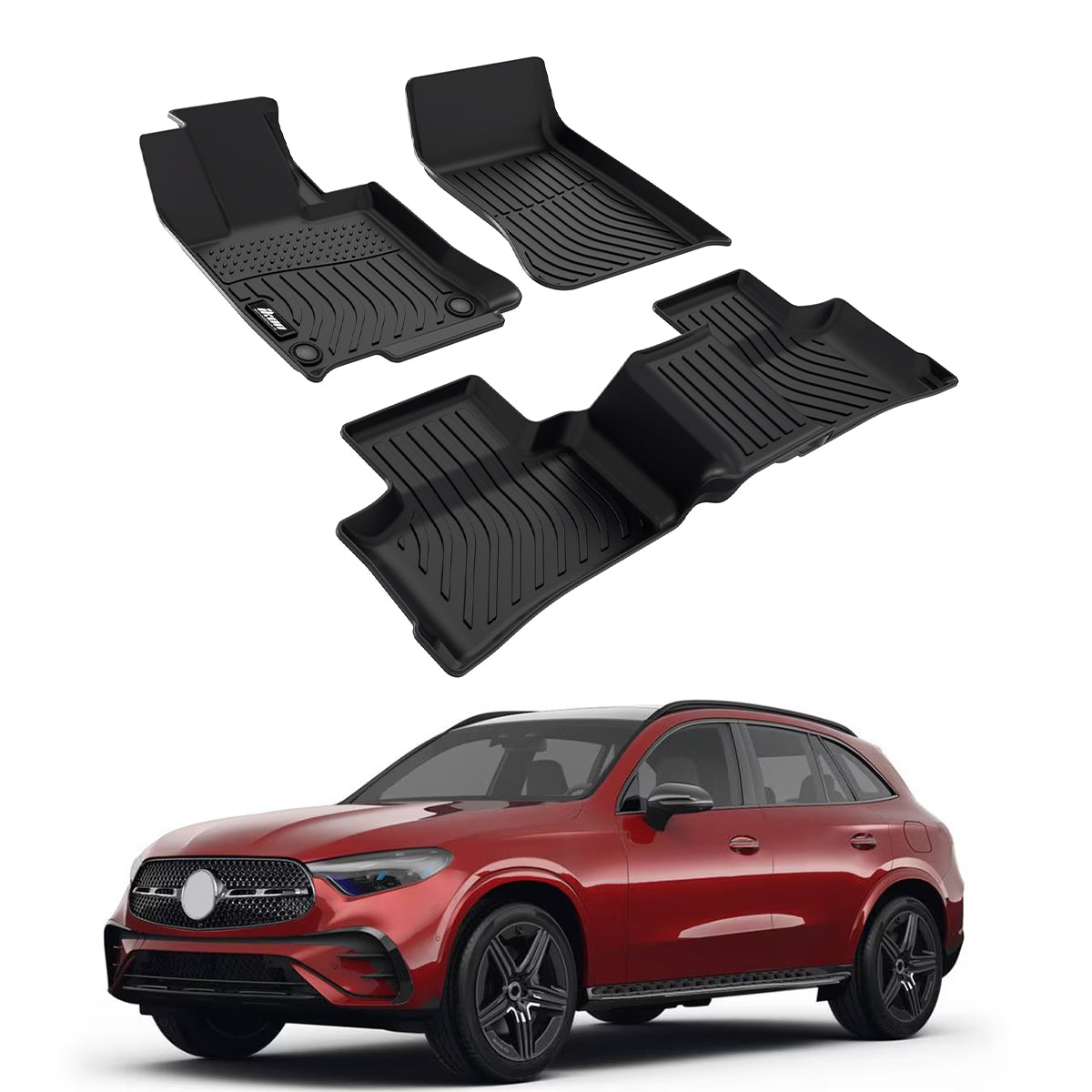 2023-2025 Benz GLC All Weather 3D Molded Floor Mats Carpets Liner TPE