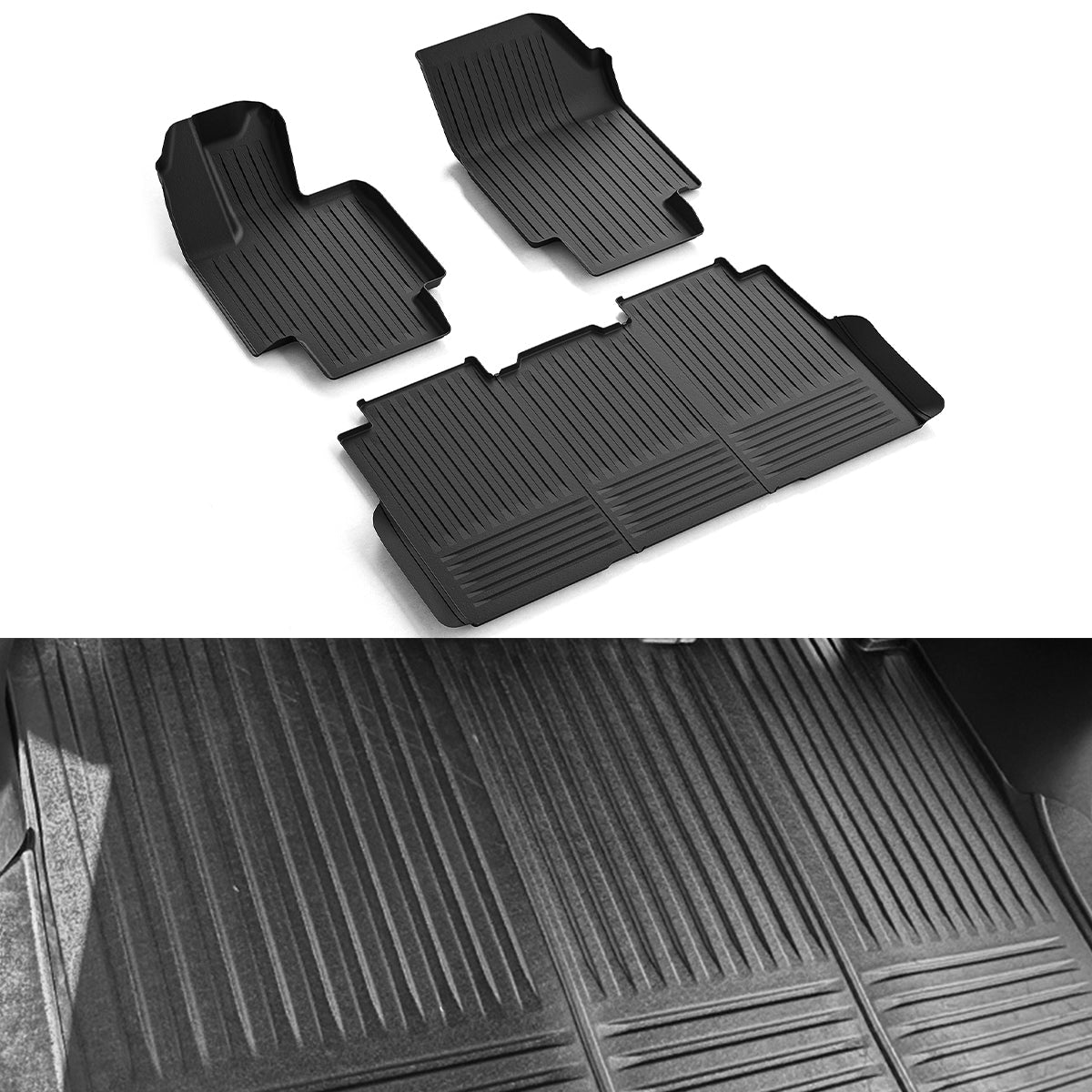 2023-2024 Tesla Cybertruck 3D Molded Floor Mats All Weather Carpet TPE