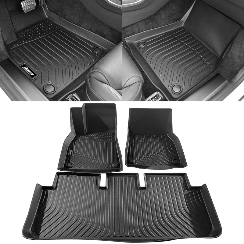 Car Floor Mat for 2021-2025 Tesla Model S All Weather 3D Molded TPE