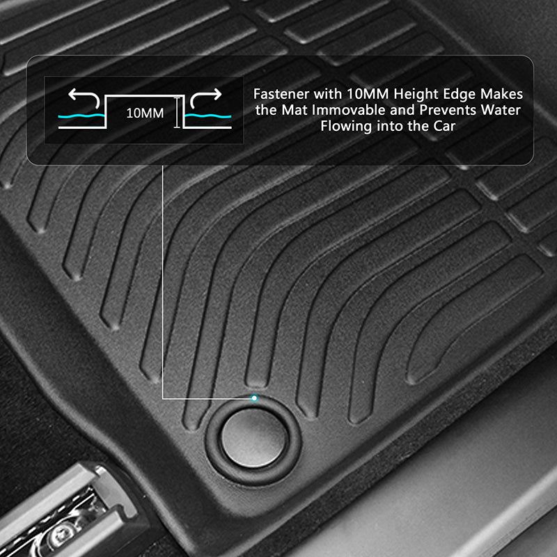 Car Floor Mat for 2021-2025 Tesla Model S All Weather 3D Molded TPE