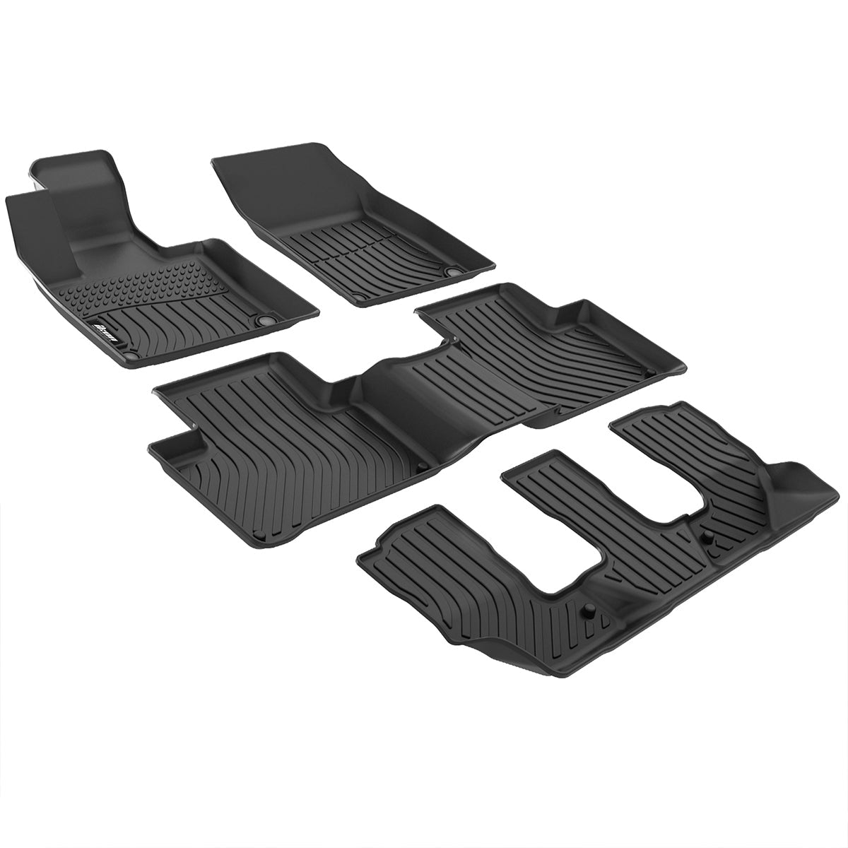 2016-2025 Volvo XC90 7-Seat 3D Molded Floor Mat All Weather Carpet TPE