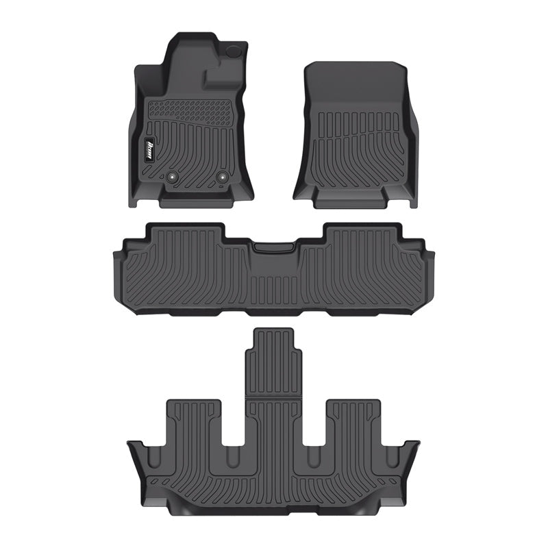 2019-2025 Subaru Ascent 8 Seats Bench Seat 3D Floor Mats Carpets TPE