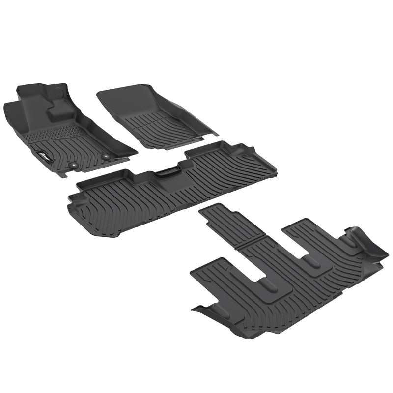 2019-2025 Subaru Ascent 8 Seats Bench Seat 3D Floor Mats Carpets TPE