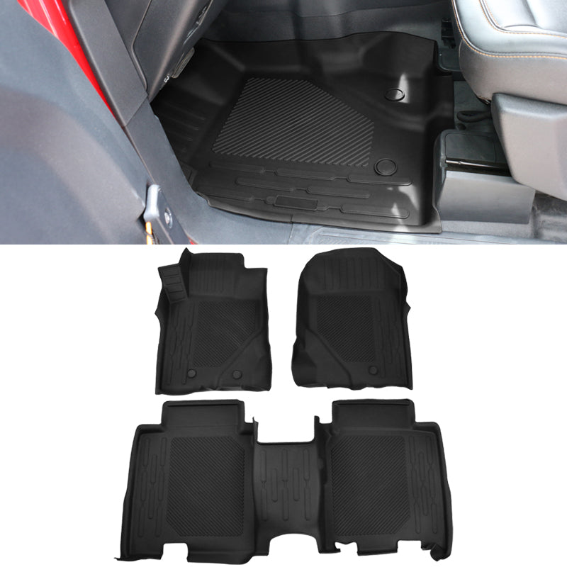 Car Floor Mat for 21-2025 Ford Bronco All Weather 3D Carpet Liner TPE