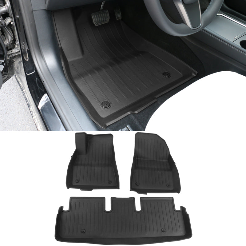 Car Floor Mat for 2017-2023 Tesla Model 3 All Weather 3D Injection TPE