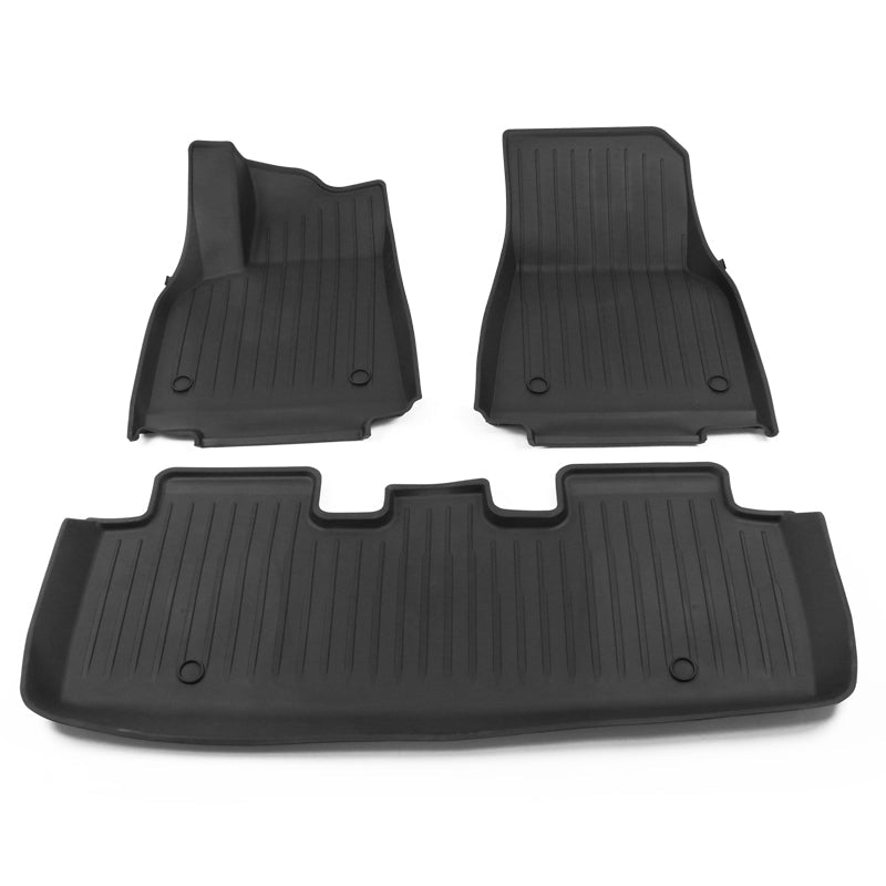 Car Floor Mat for 2020-24 Tesla Model Y 3D Black Carpets Injection TPE